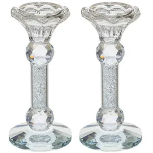 Crystal Candlesticks With Stones 15 Cm