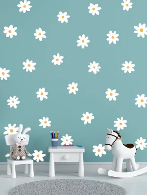 Daisy Print Wall Sticker Creative Decor Wall Art Adhesive Wall Decals