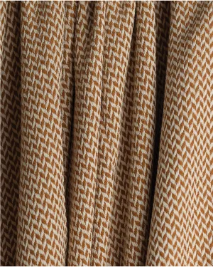 Dashing Texture Bronze Woven Cotton Throw Blanket