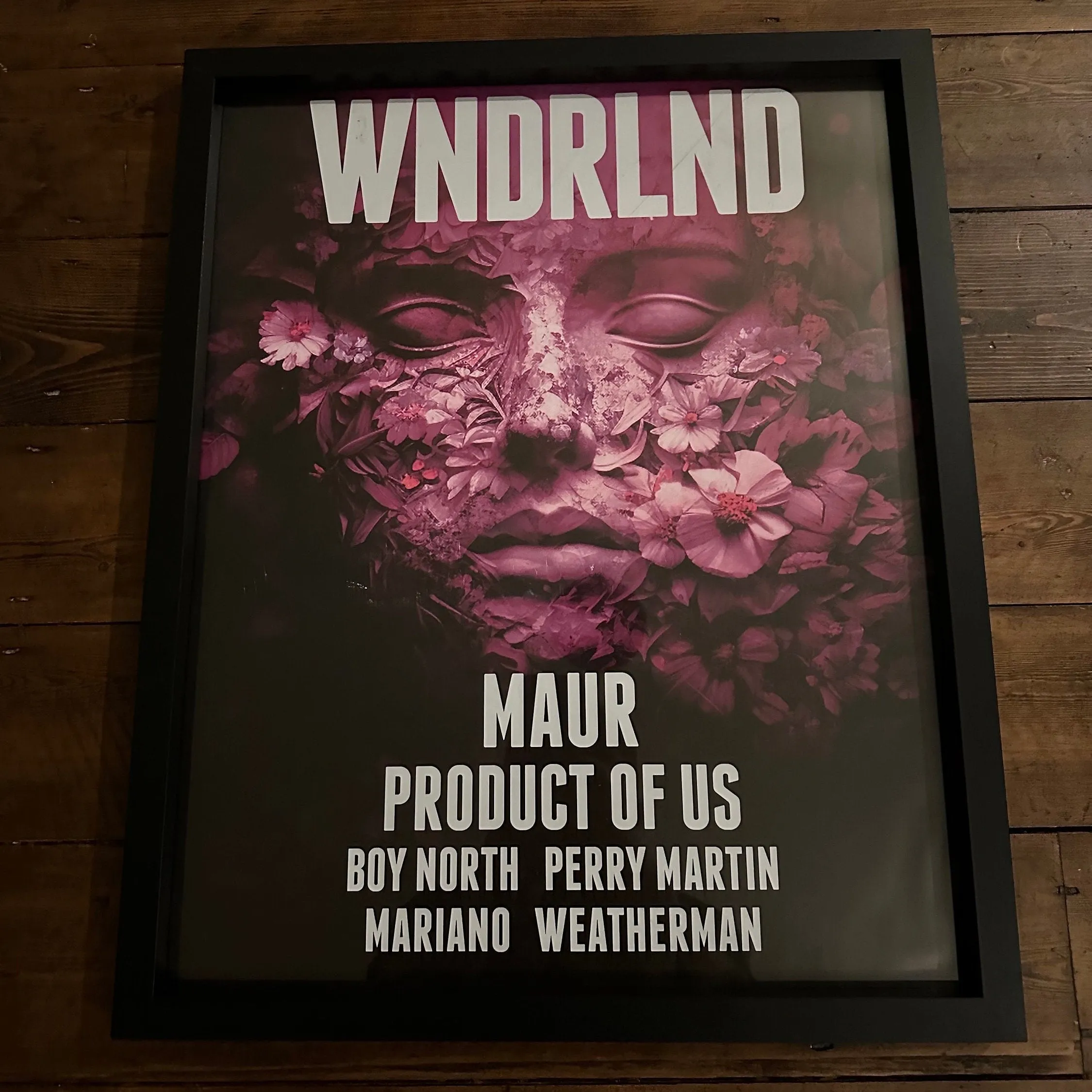 Eden ~ Genuine Official WNDRLND Ibiza Framed Dj Artwork | Hi Ibiza | A3 Luxury Black Frame