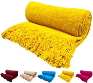 Fashion Throw Sofa Throw, Throws for Sofa and Couch, Sofa Throws for 3 Seater (Size : 130X160 cm) (2/3 Seater, Yellow)