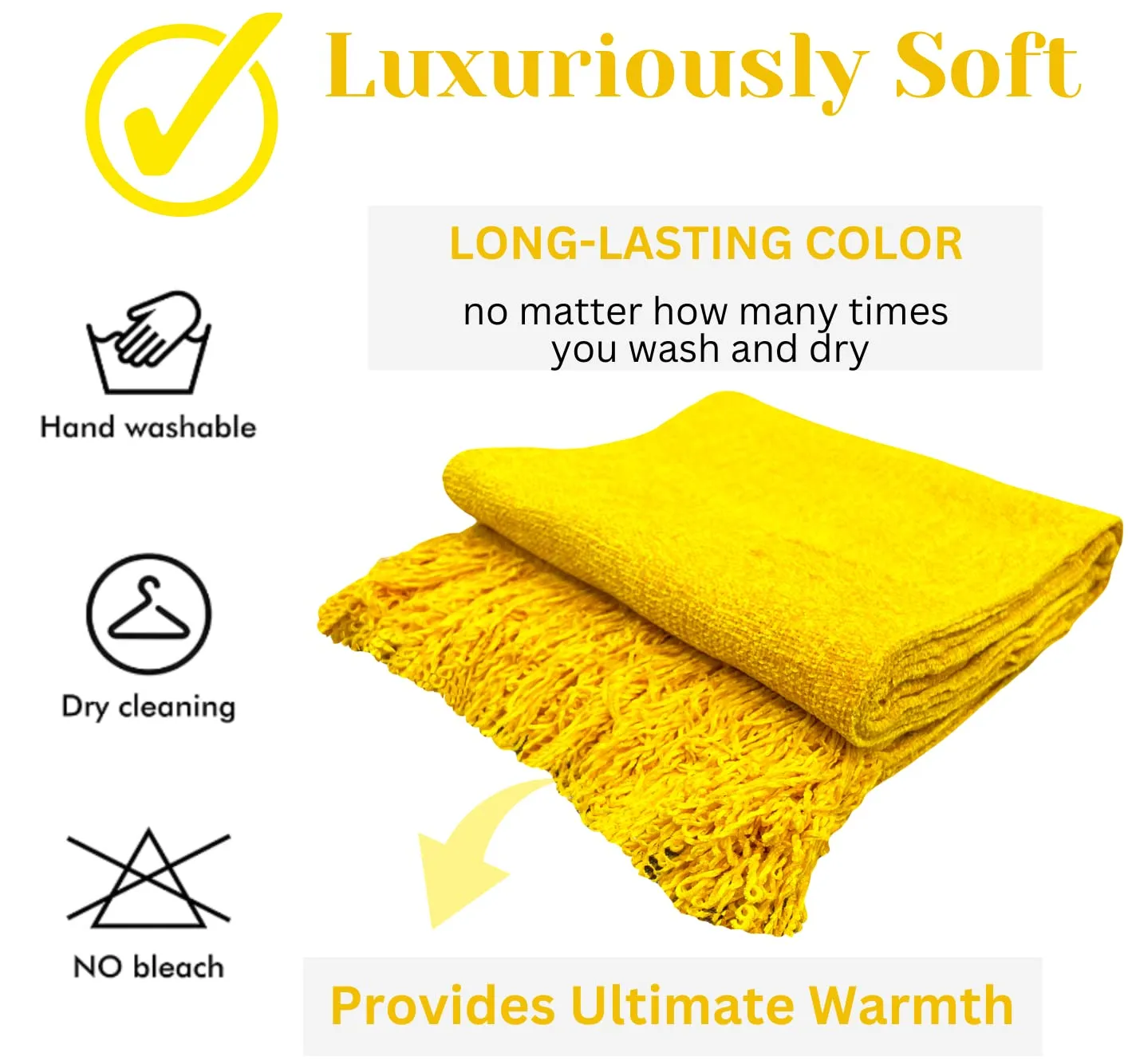 Fashion Throw Sofa Throw, Throws for Sofa and Couch, Sofa Throws for 3 Seater (Size : 130X160 cm) (2/3 Seater, Yellow)