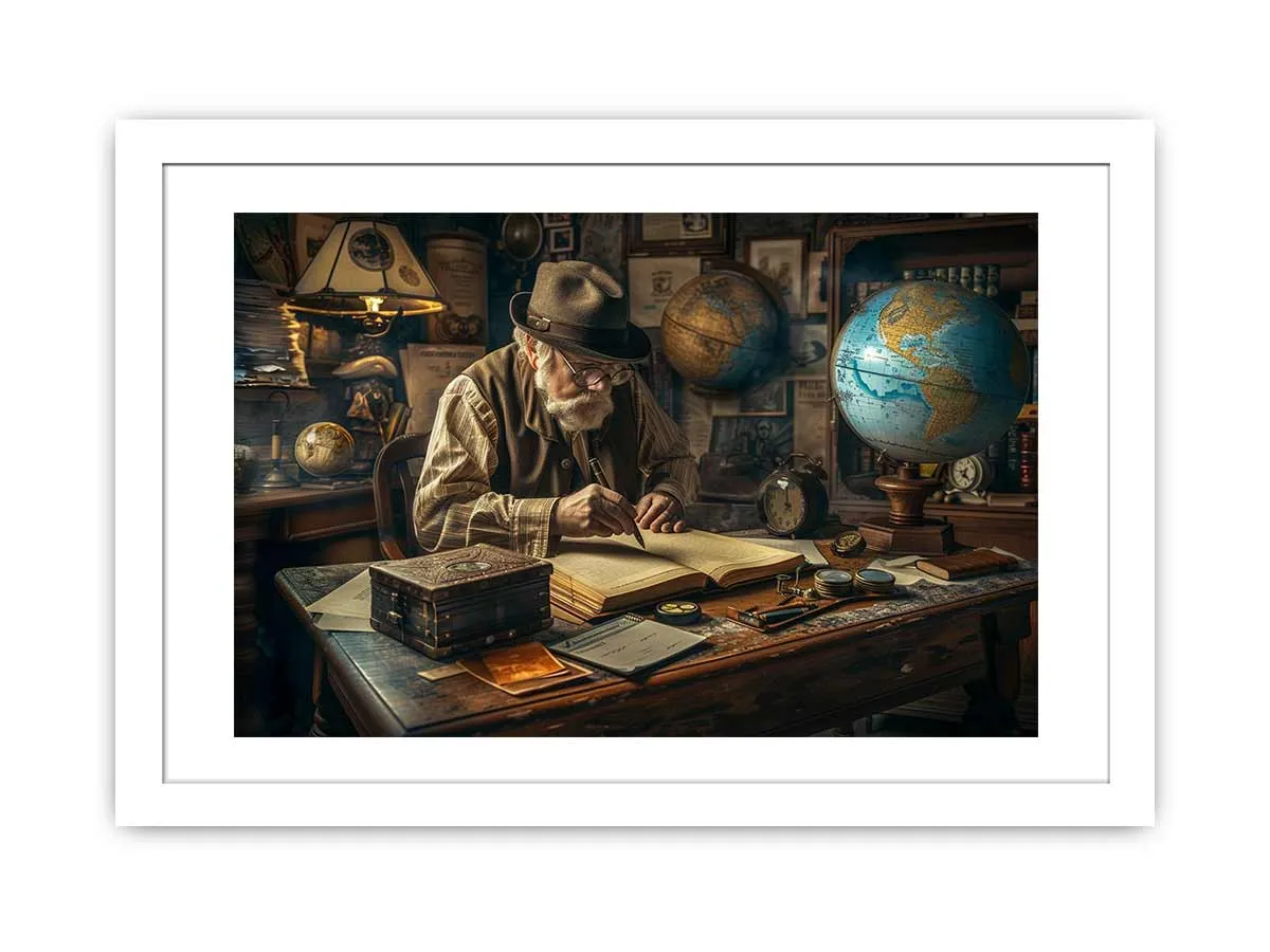 Genius at Work Print - High Quality, Archival Paper, Radiata Pine Frame