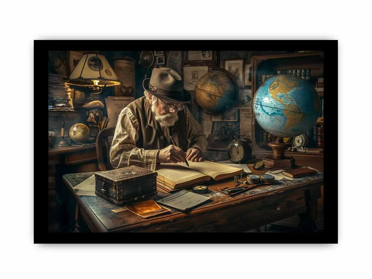 Genius at Work Print - High Quality, Archival Paper, Radiata Pine Frame