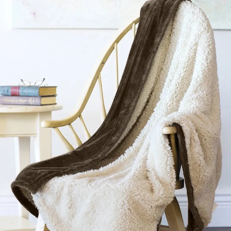 Graham Howard© "Angry Bear" Embroidered Alpaca Throw - Taupe/Vanilla