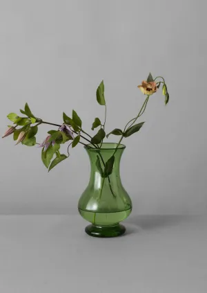 Hand Blown Pitcher Vase | Olive