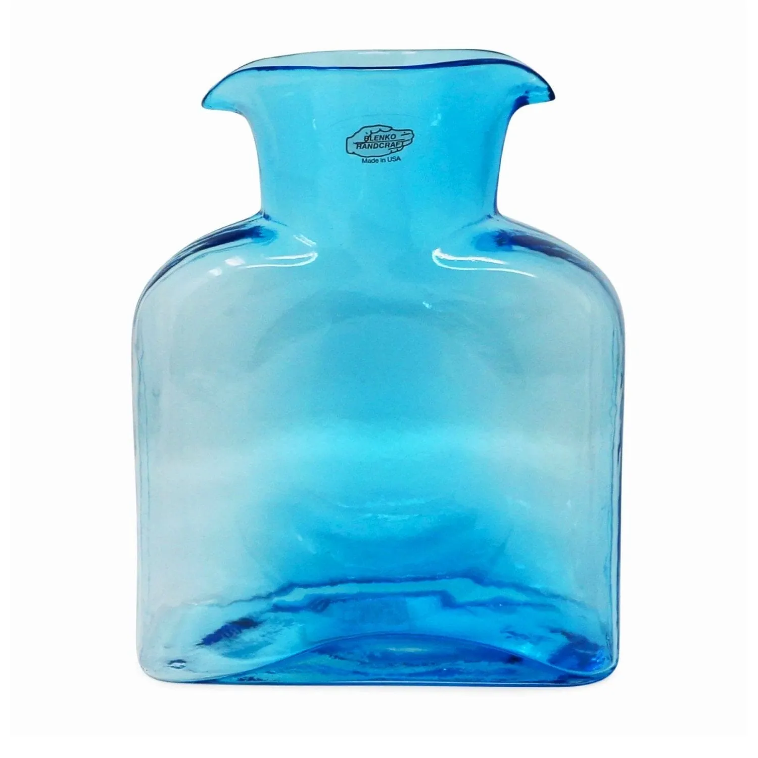 Ice Blue Water Bottle - Blenko - Large or Mini