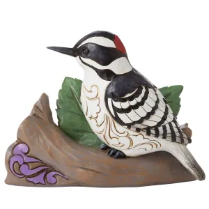 Jim Shore Heartwood Creek Downy Woodpecker Figurine - Nature's Drummer