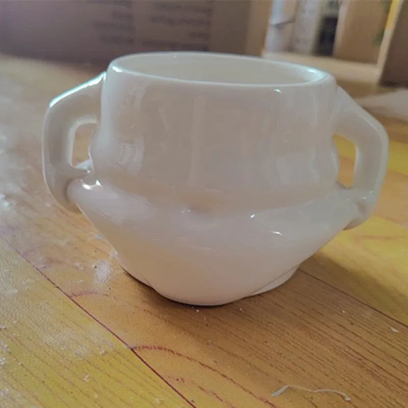 Kawaii Ceramic Pinch Belly Mug