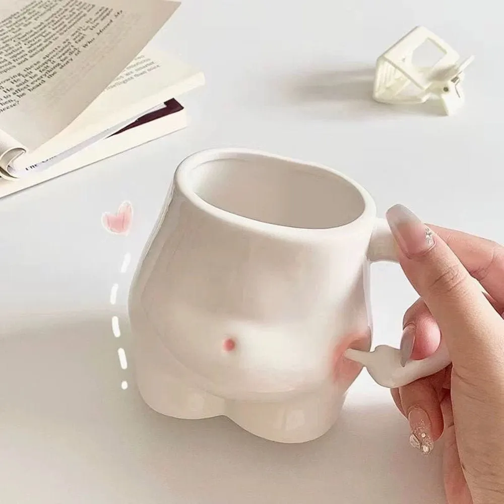 Kawaii Ceramic Pinch Belly Mug