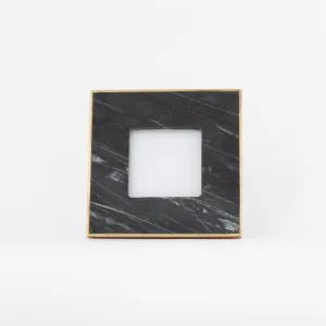 Marble & Brass Picture Frame - Black