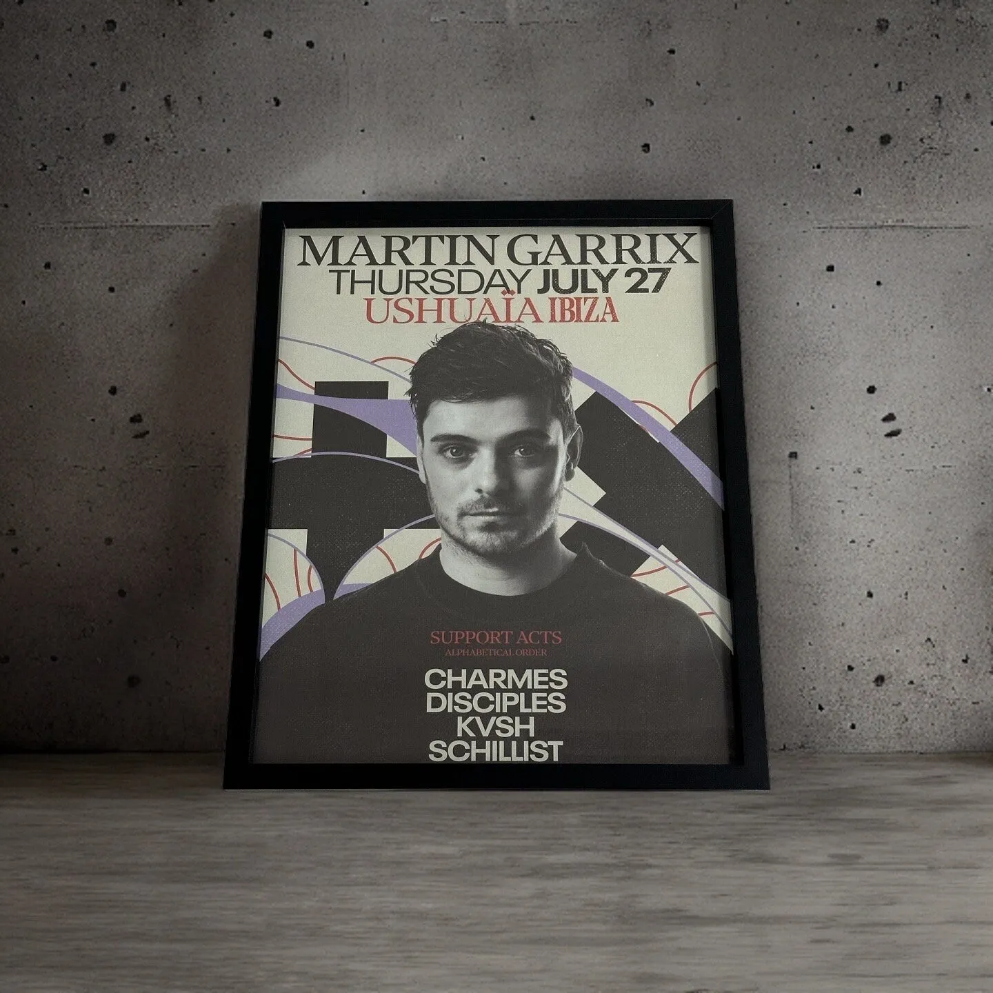 Martin Garrix ~ Ushuaia Ibiza Framed Dj Artwork | Luxury Black Frame