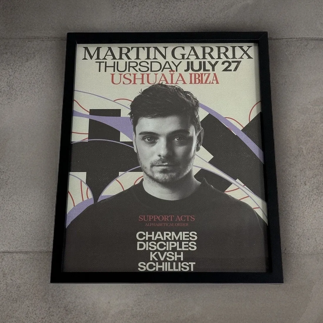 Martin Garrix ~ Ushuaia Ibiza Framed Dj Artwork | Luxury Black Frame