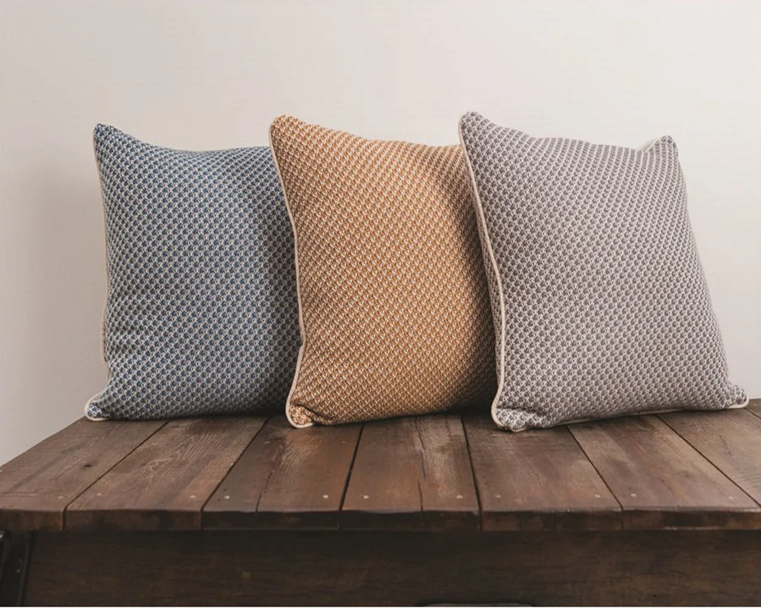 Mini Box Woven Cotton Pillows|3 Color Patterns