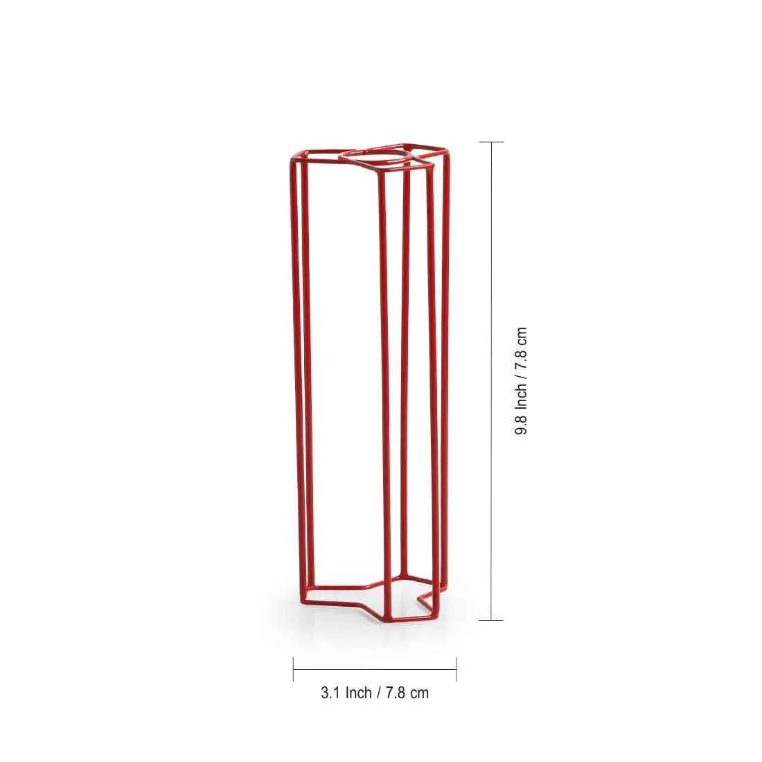 Modern Glass Garden' Test Tube Table Planter/Vase (25.4 cm | Red)