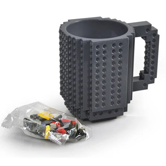 New Fashion Creative Drinkware Building Blocks Mugs DIY Coffee Cup Block Puzzle Mug 350ml Personality Water Cup