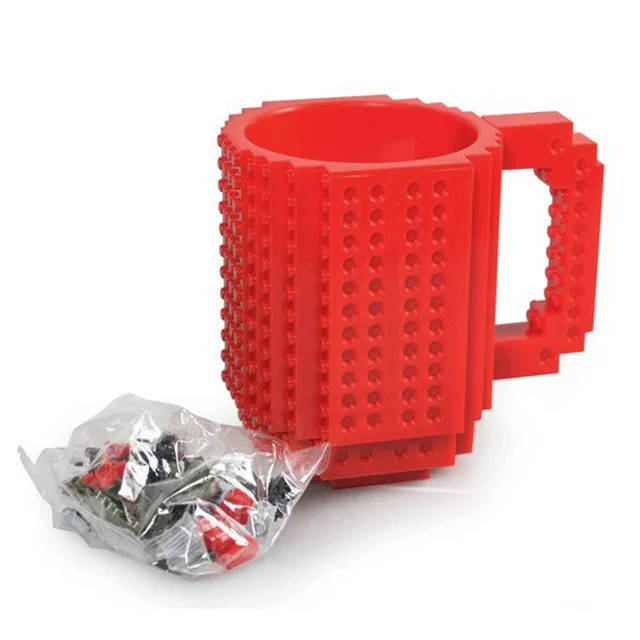 New Fashion Creative Drinkware Building Blocks Mugs DIY Coffee Cup Block Puzzle Mug 350ml Personality Water Cup