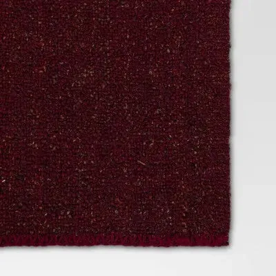 New - Marled Boucle Throw Blanket Burgundy - Threshold