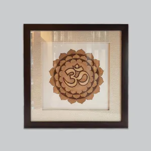 Om Wooden Art Frame 12 x 12 in