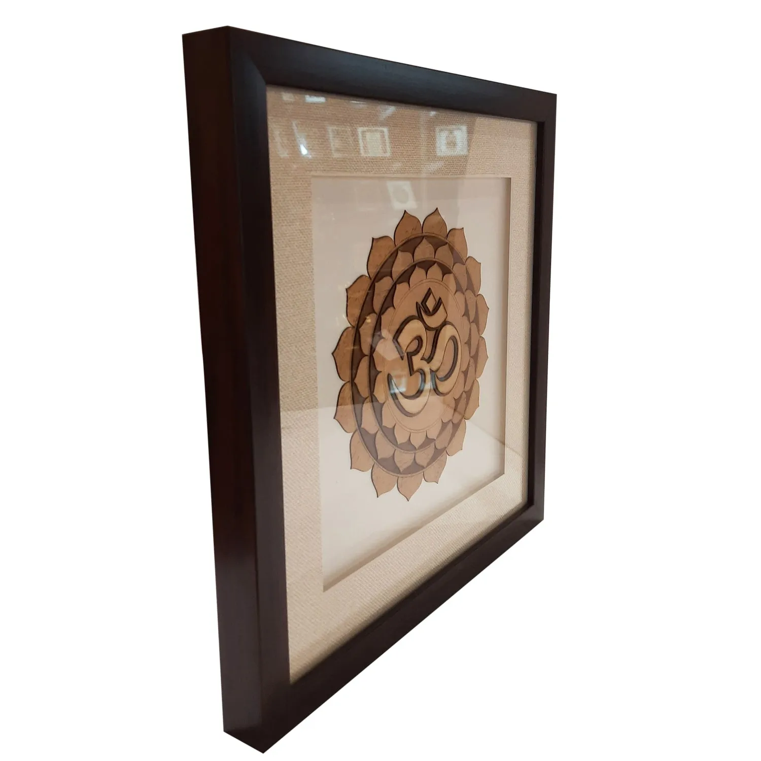 Om Wooden Art Frame 12 x 12 in