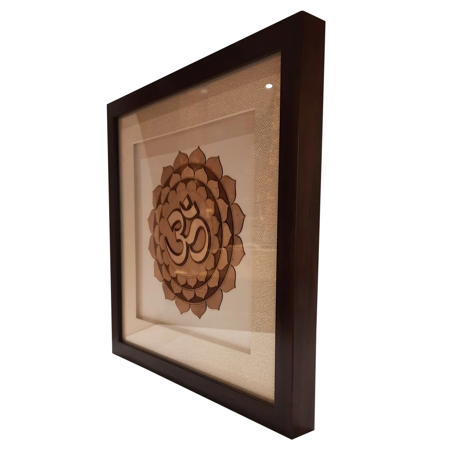 Om Wooden Art Frame 12 x 12 in