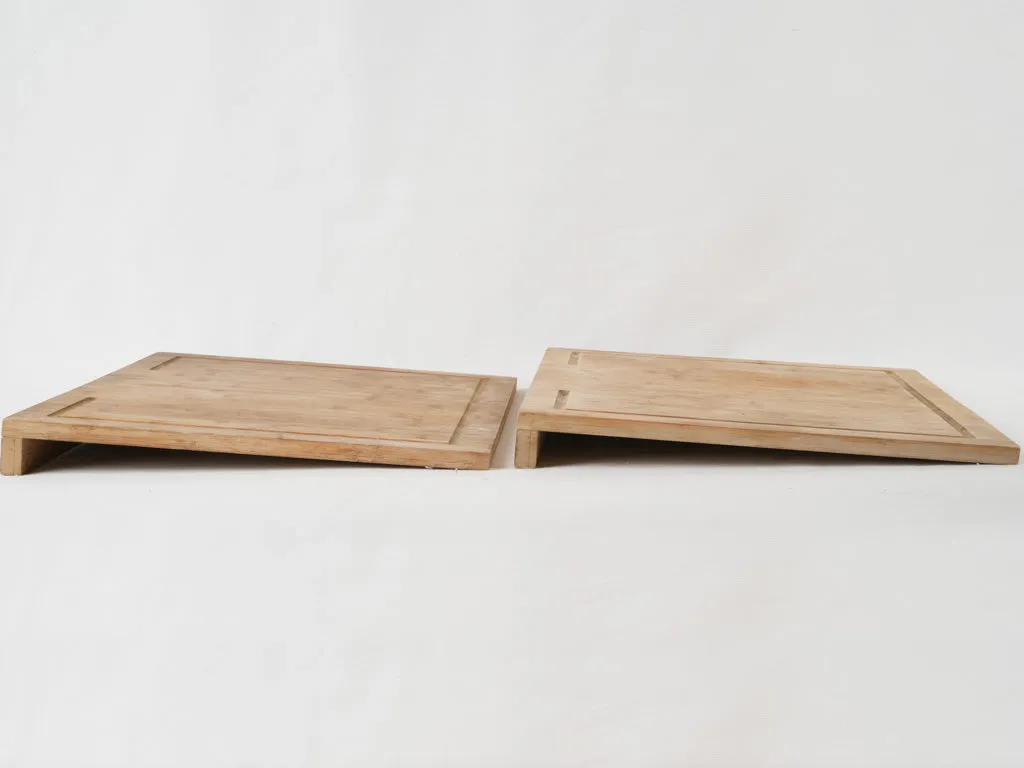 Pair of cutting boards w/ edge to catch onto counter top 17¾" x 13¾"