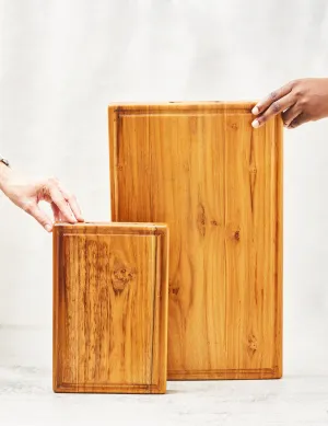 Premium Reversible Teak Cutting Boards