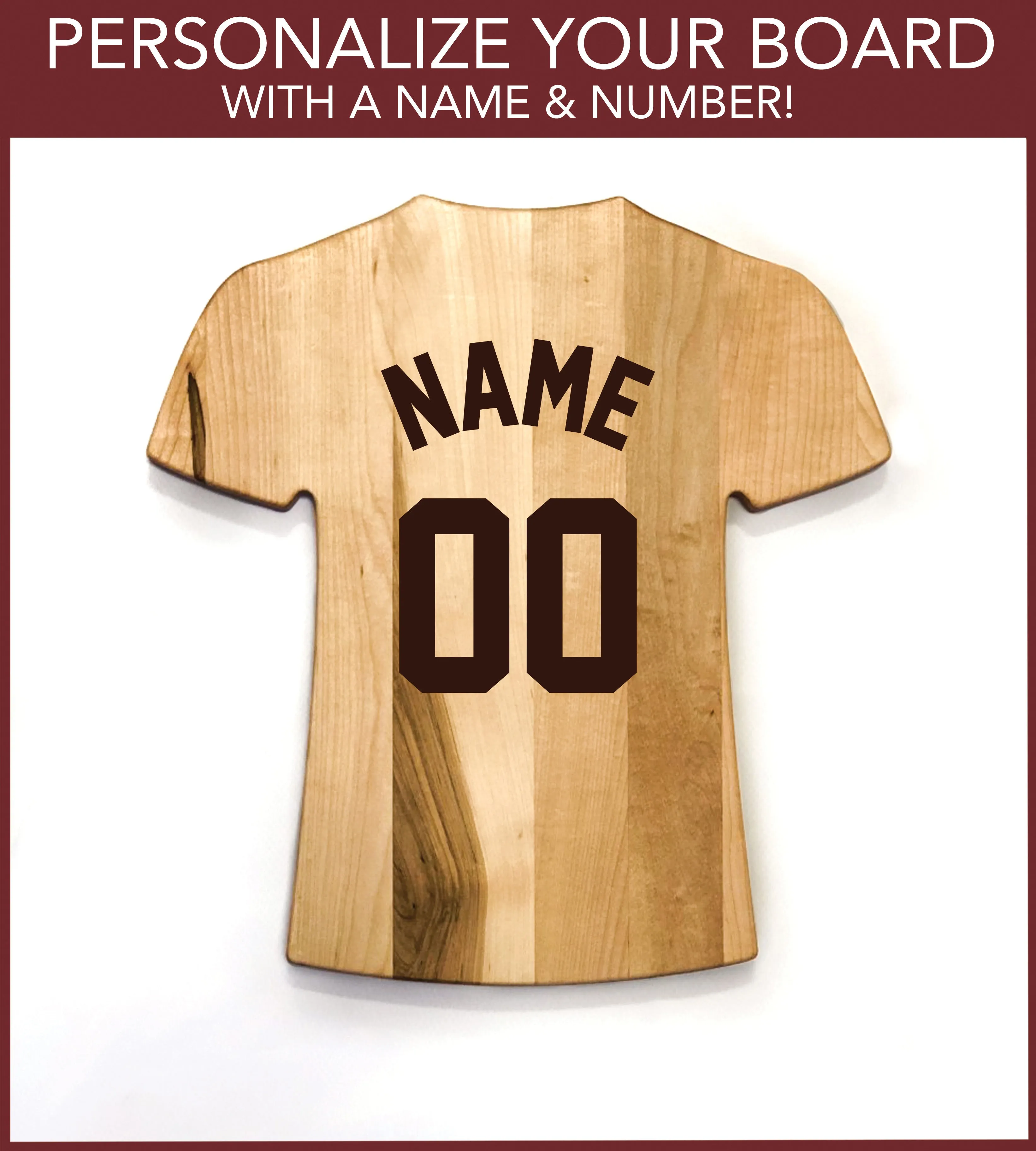 Rayos de Tampa Bay Team Jersey Cutting Board | Customize With Your Name & Number | Add a Personalized Note (en Español)