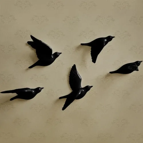 Resin Birds Creative For Wall 3d Sticker