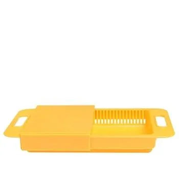 Retractable Cutting Board and Drain Basket