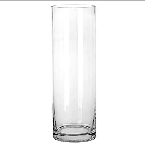 Rishabh Home Decoration Tall Cylinder Glass Flora and Table vase for Wedding Decor and Home Decor (12 inchi), Clear