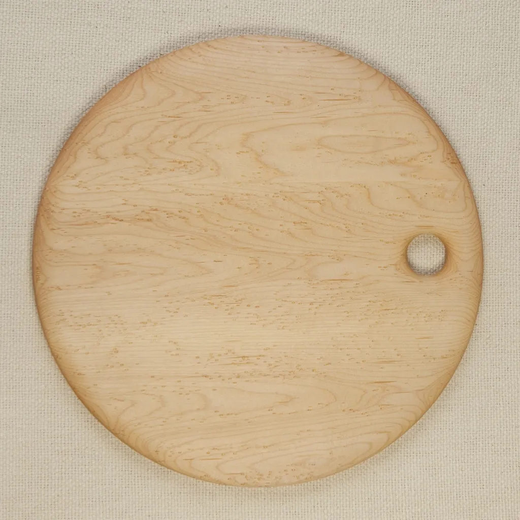 Round Bird's-Eye Maple Cutting Board