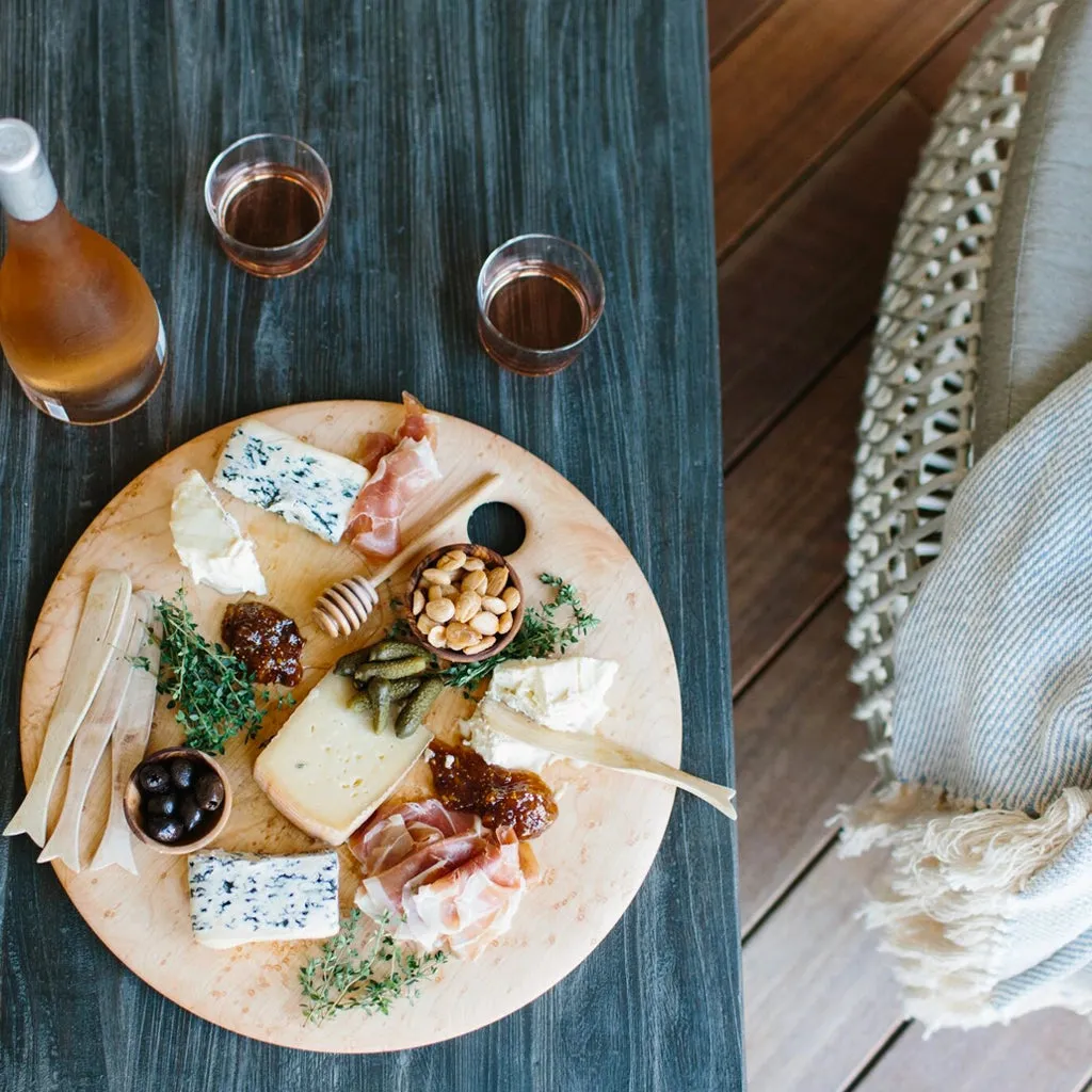 Round Bird's-Eye Maple Cutting Board