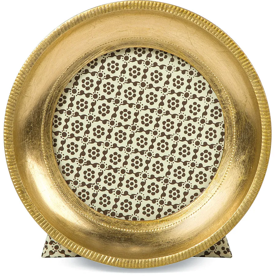 Round Gold Leaf Florentine Frame