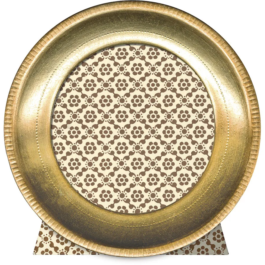 Round Gold Leaf Florentine Frame