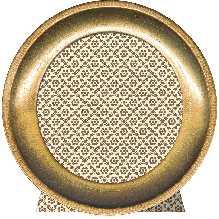 Round Gold Leaf Florentine Frame