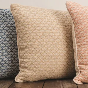 Scalloped Woven Cotton Pillows|3 Color Patterns