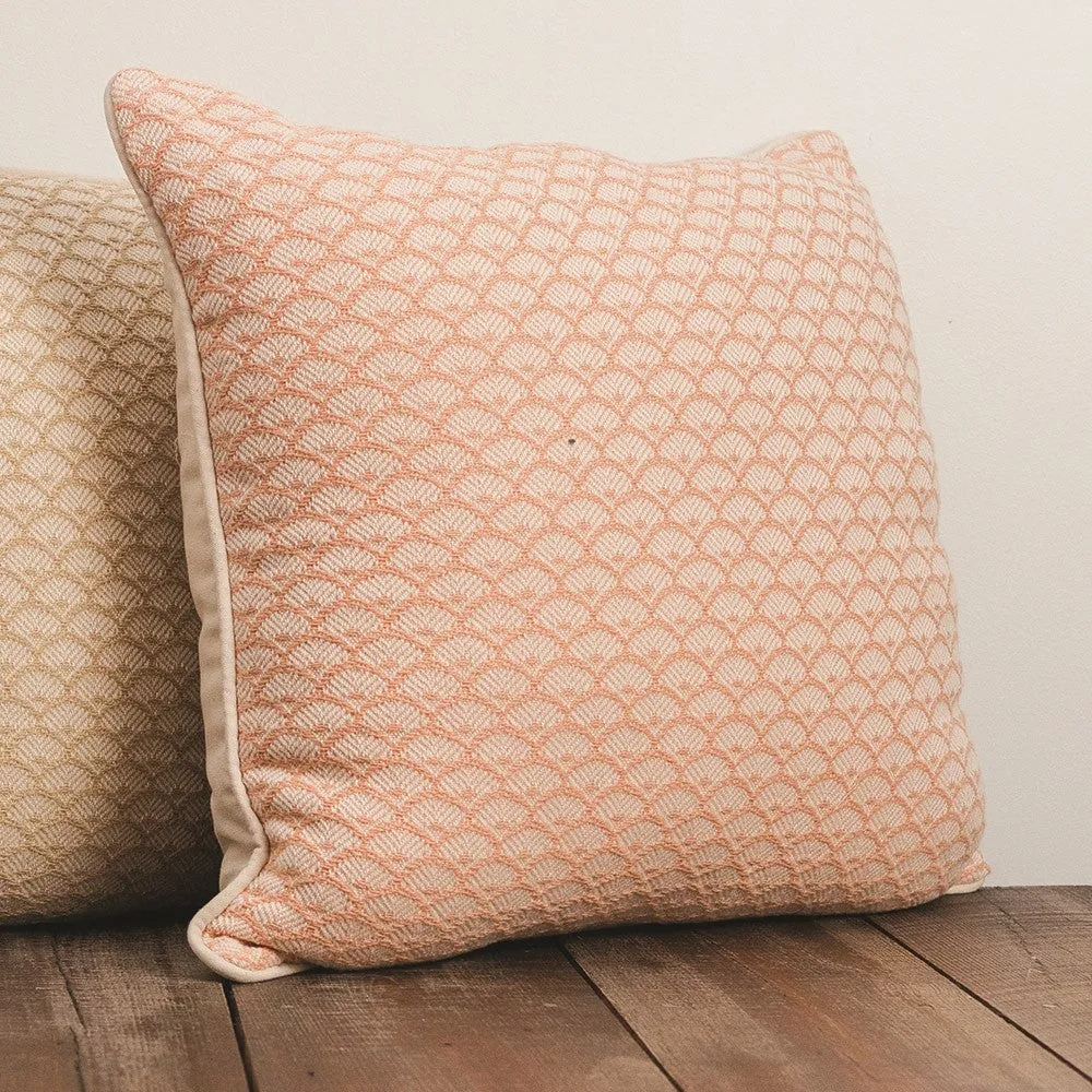 Scalloped Woven Cotton Pillows|3 Color Patterns