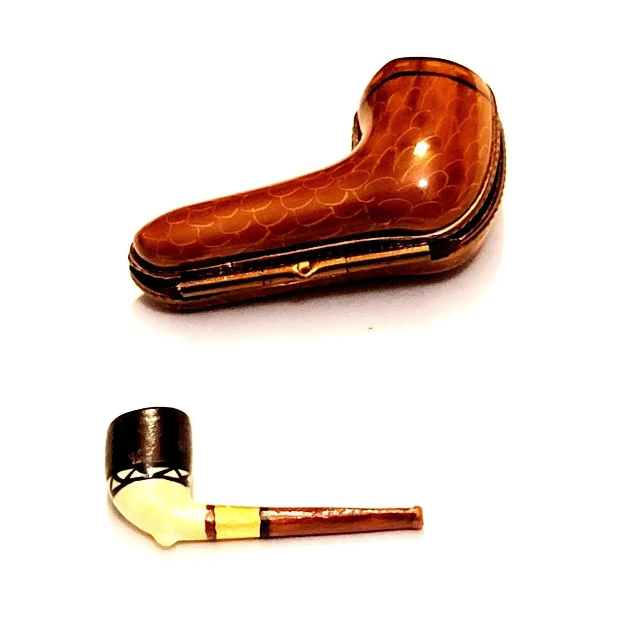 Smoking Pipe Figurine in Case