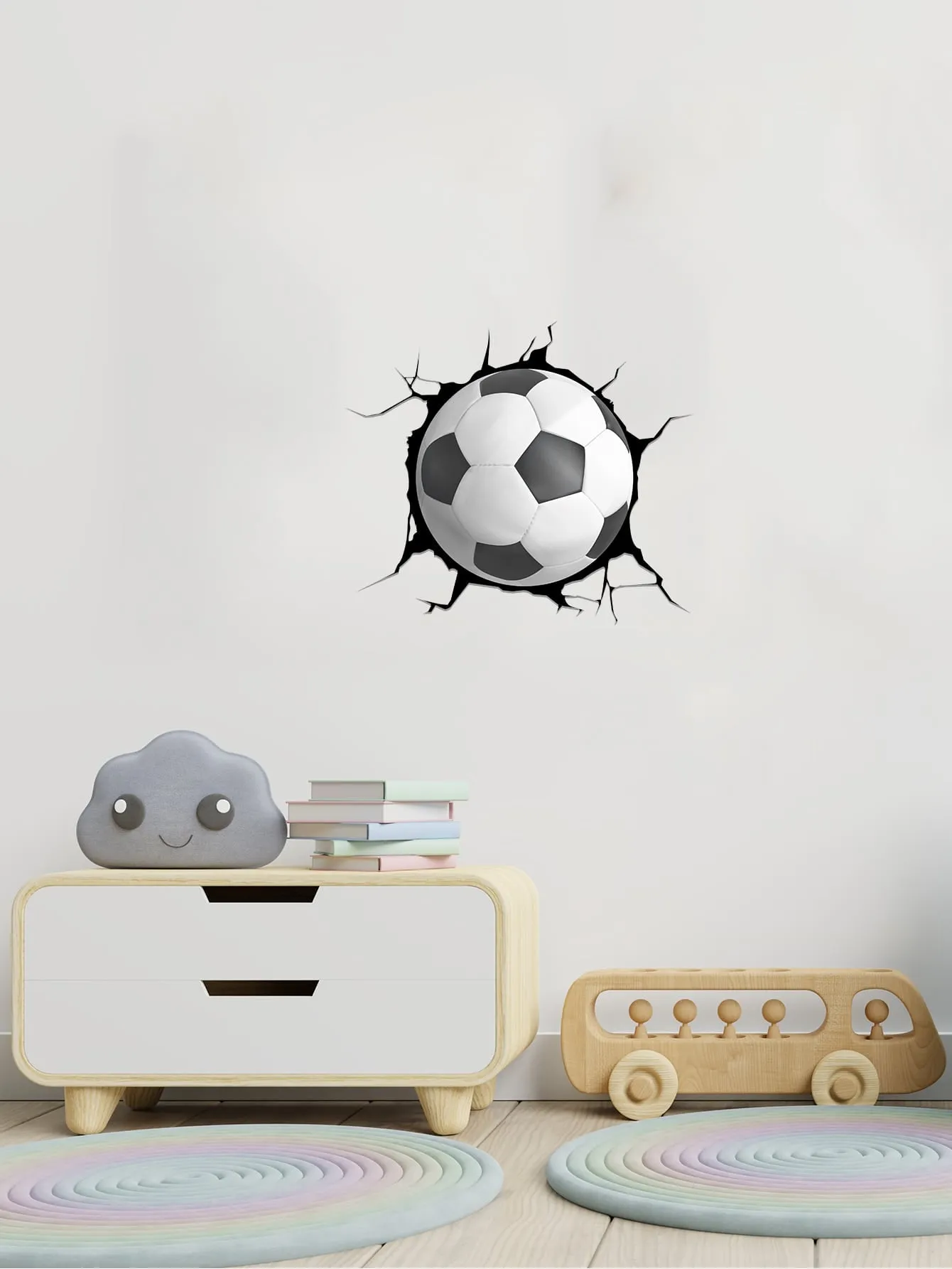 Soccer Ball Wall Sticker Decorative Wall Art Decal Creative Design for Home