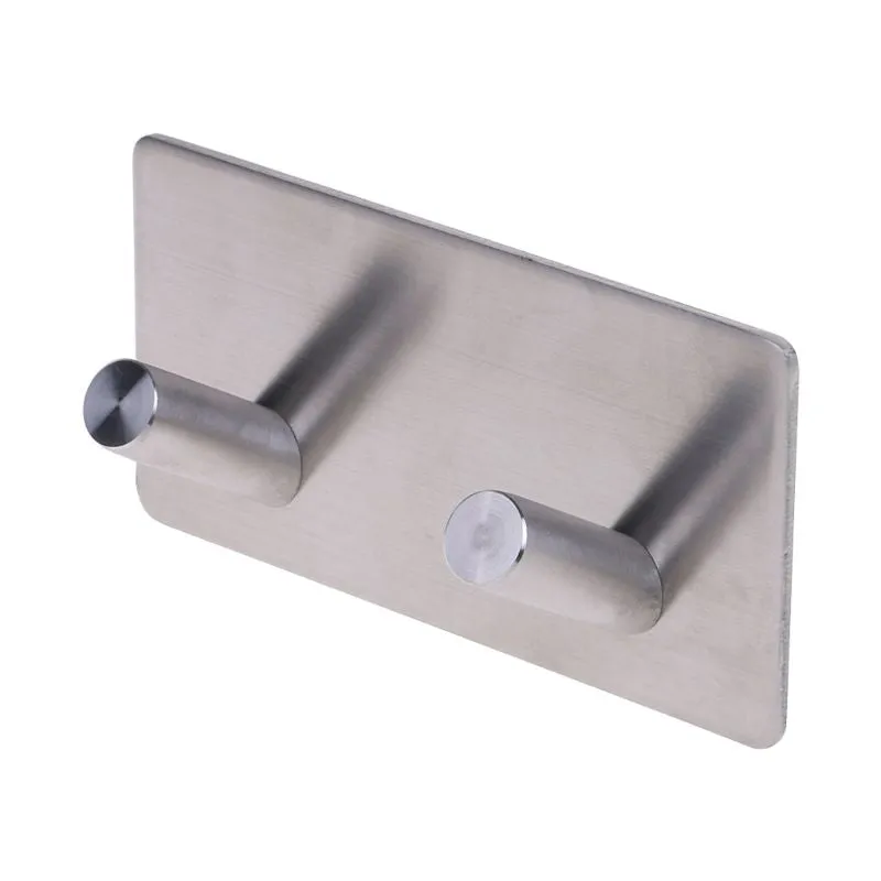 Stainless Steel Self-adhesive Wall Hook Door Back Hooks Clothes Hanger For Bathroom Kitchen qiang