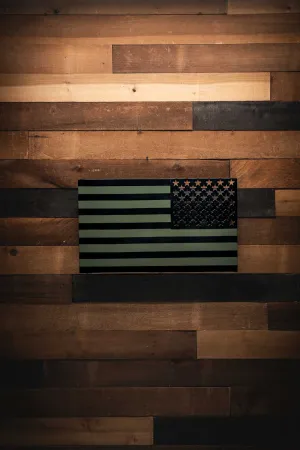 Subdued American Flag - Molten Metal Wall Art