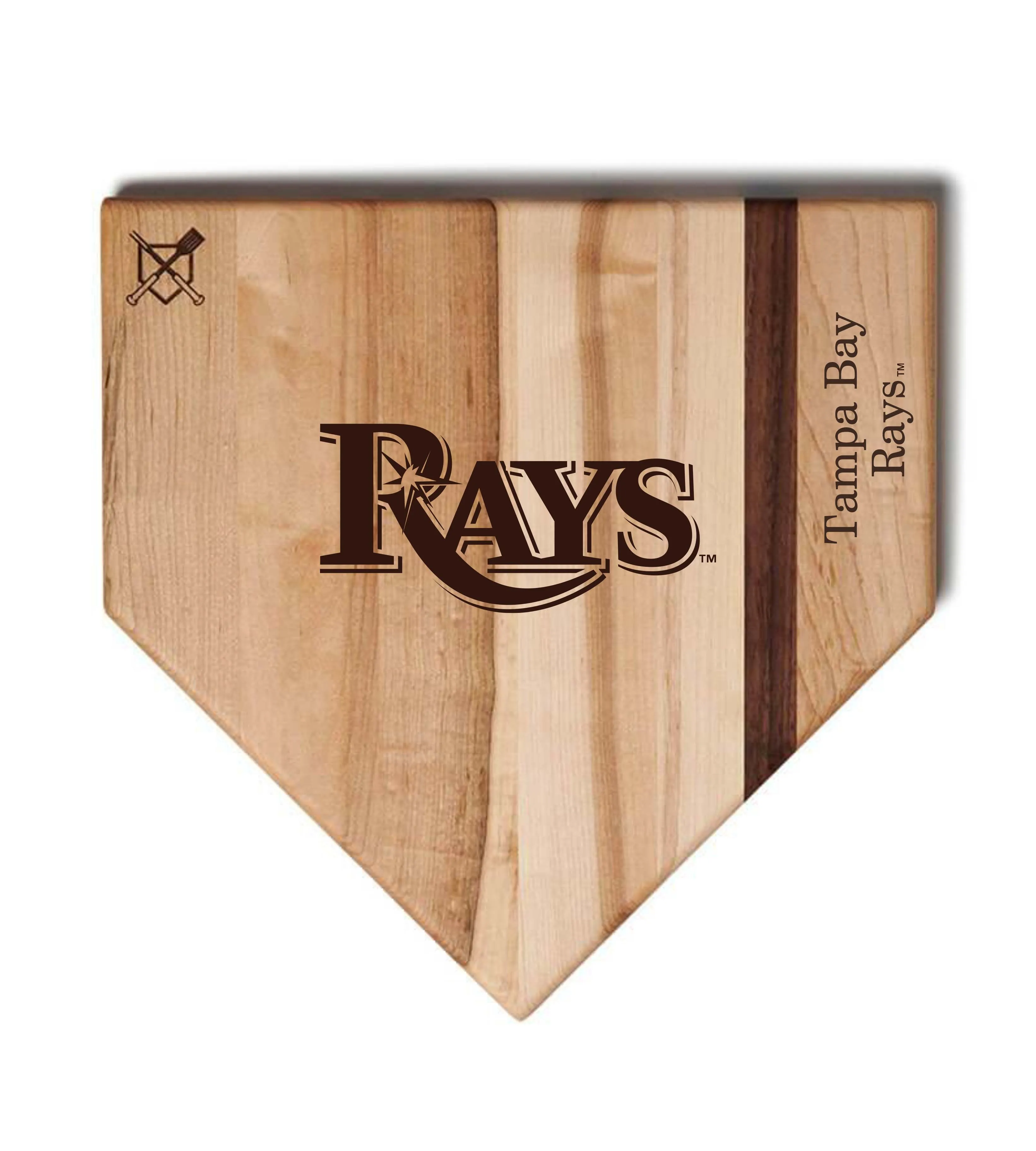 Tampa Bay Rays Home Plate Cutting Boards | Multiple Sizes | Multiple Designs