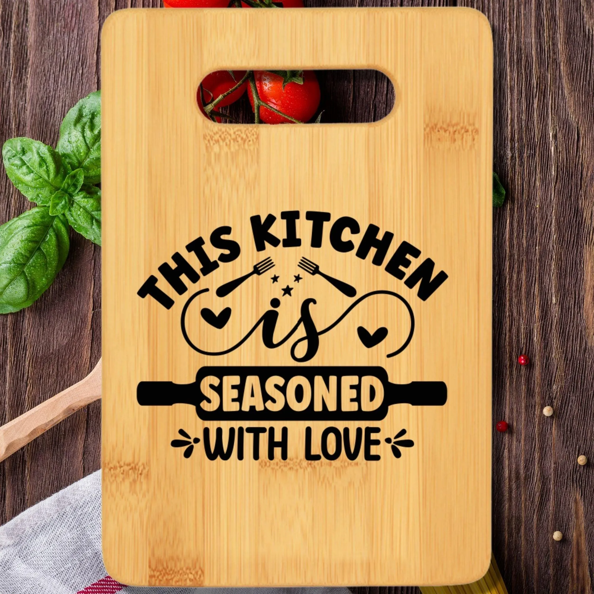 This Kitchen is Seasoned With Love Cutting Board v2