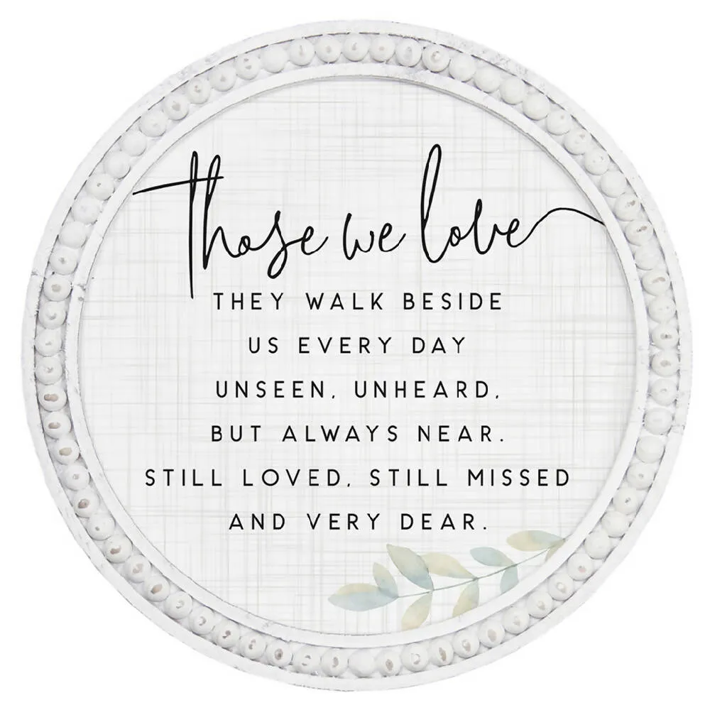 Those We Love - Beaded Round Wall Art