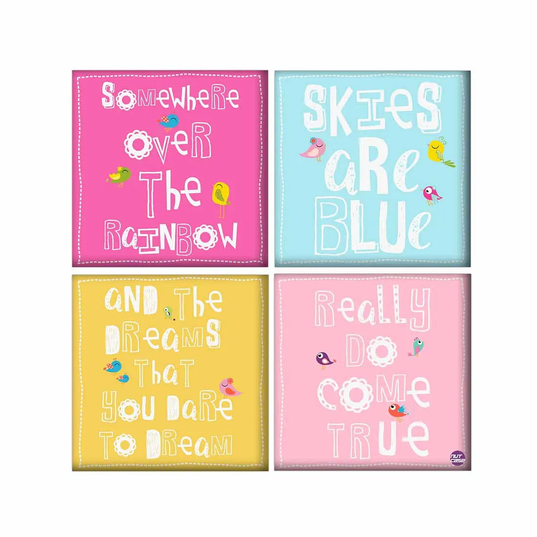 Wall Art Decor For Home Set Of 4 -Skies Are Blue