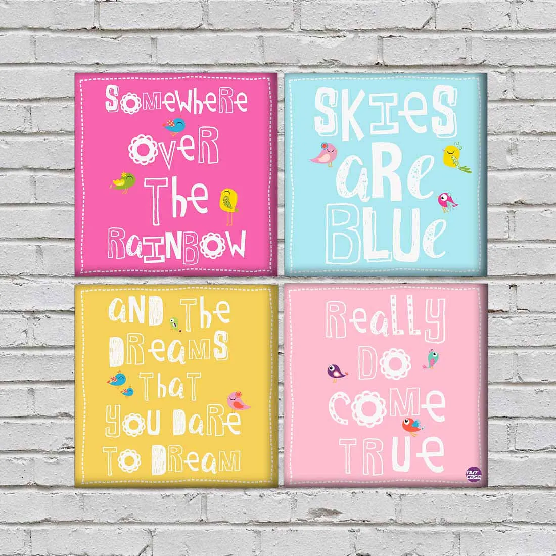 Wall Art Decor For Home Set Of 4 -Skies Are Blue