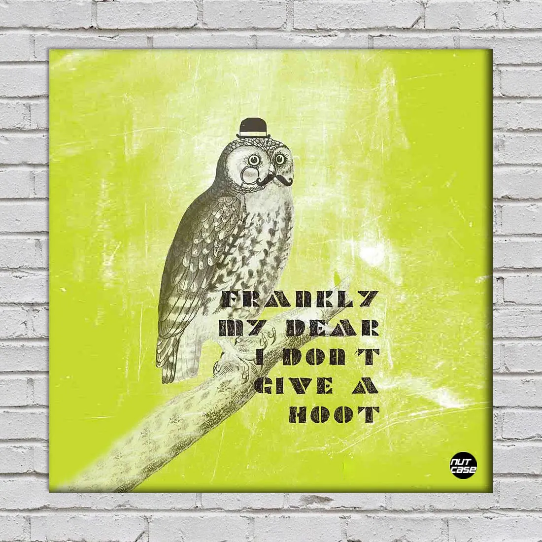 Wall Art Decor Panel For Home - Hipster Owl