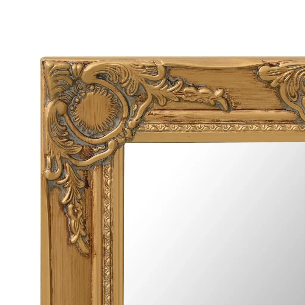 Wall Mirror Baroque Style 50x40 cm Gold