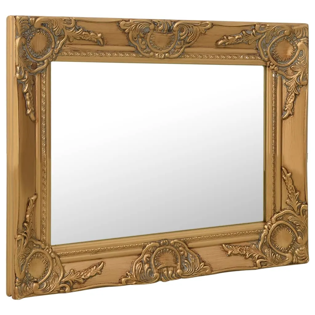 Wall Mirror Baroque Style 50x40 cm Gold